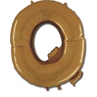 Фольгированная Буква Q золото (102 см)